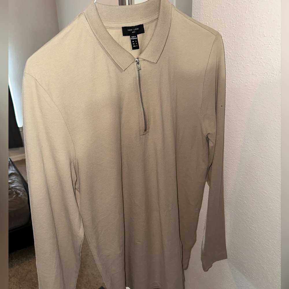 Long sleeve zip up polo